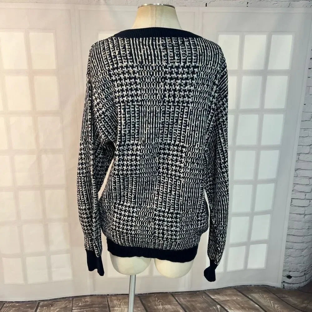 Vintage Abercrombie & Fitch Multicolor Crew Neck 100% Cotton Sweater Large